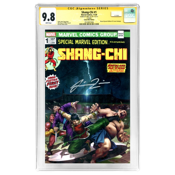 Simu Liu Autographed Shang-Chi #1 CGC SS 9.8 (mint) * RARE COMIC MINT VARIANT!