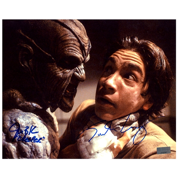 Jonathan Breck, Justin Long Autographed Jeepers Creepers The Creeper & Darry 8x10 Close Up Photo