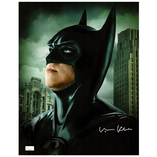 Val Kilmer Autographed Batman Forever Movie Artwork 11x14 Photo