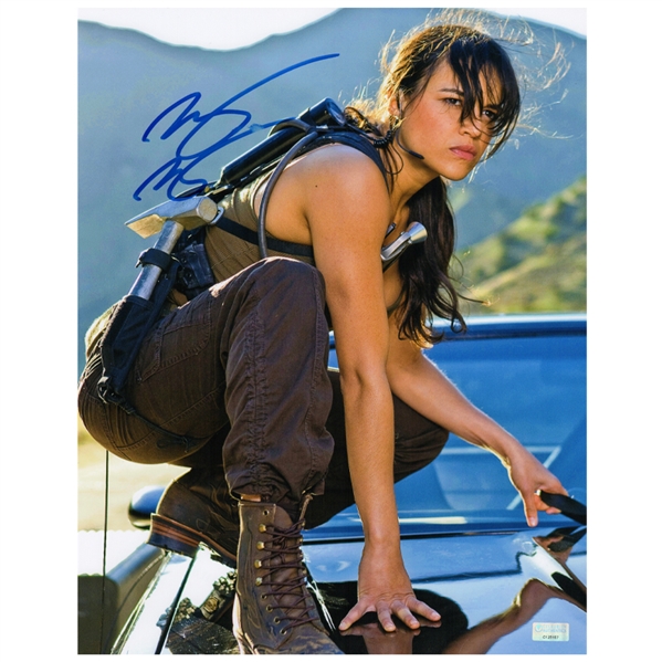 Michelle Rodriguez Autographed Fast and Furious Action 11x14 Photo