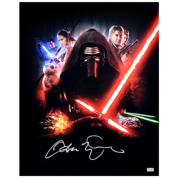 Adam Driver Autographed Star Wars: The Force Awakens International 16x20 Poster