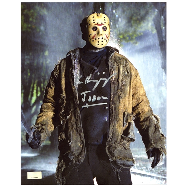 Ken Kirzinger Autographed Friday the 13th Jason Voorhees 8x10 Photo with Jason Inscription