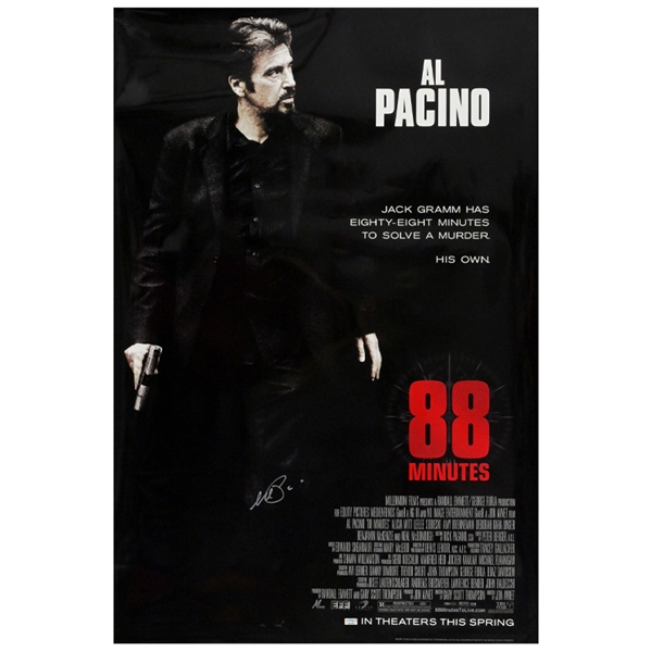 Al Pacino Autographed 2007 88 Minutes Original Double-Sided 27x40 Movie Poster