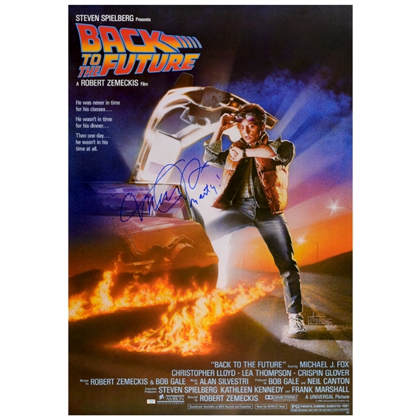 Michael J. Fox Autographed Back to the Future 27x39 Poster