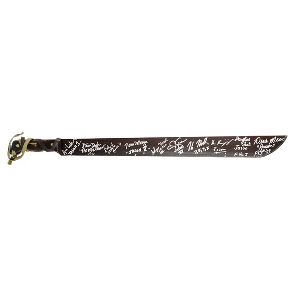 Friday The 13th Jason Voorhees Legacy Cast Autographed Machete * Dash, Hodder, White, + 7 more!