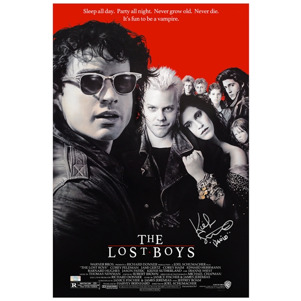 Kiefer Sutherland Autographed The Lost Boys 16x24 Movie Poster