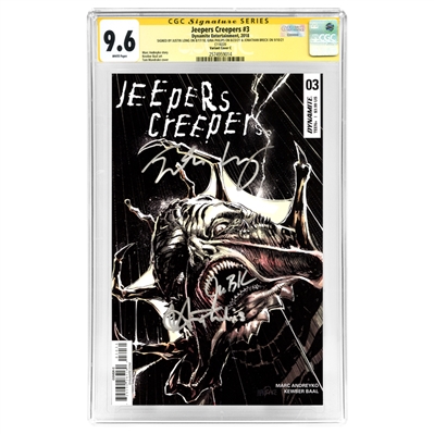 Jonathan Breck, Justin Long, Gina Philips Autographed Jeepers Creepers #3 CGC SS 9.6 * RARE! 