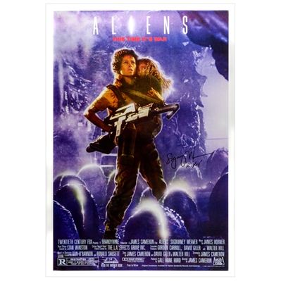 Sigourney Weaver Autographed 1986 Aliens 27x40 Single-Sided Movie Poster