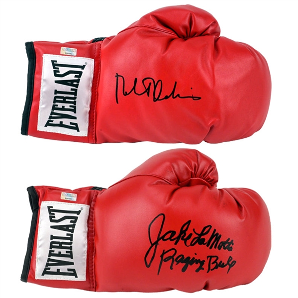 Robert De Niro & Jake LaMotta Autographed Set of Everlast Raging Bull Boxing Gloves