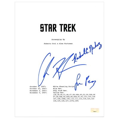 Chris Hemsworth, Rachel Nichols, Simon Pegg Autographed Star Trek Script Cover
