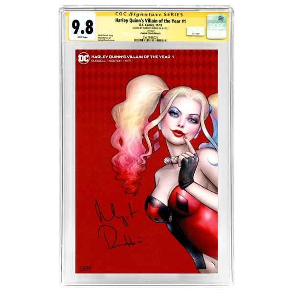 Margot Robbie Autographed Harley Quinns Villain of the Year #1 CGC SS 9.8