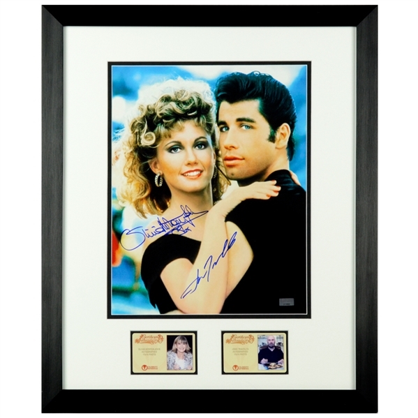 Olivia Newton John and John Travolta Autographed Grease Is The Word 11x14 Framed Photo
