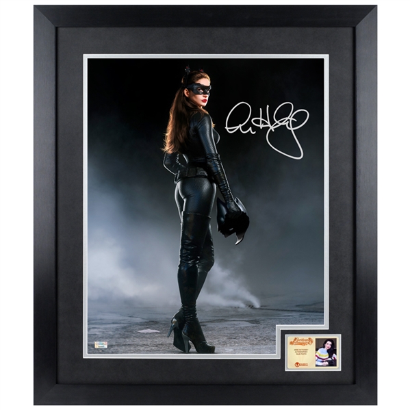 Anne Hathaway Autographed Batman The Dark Knight Rises Selina Kyle 16x20 Framed Photo