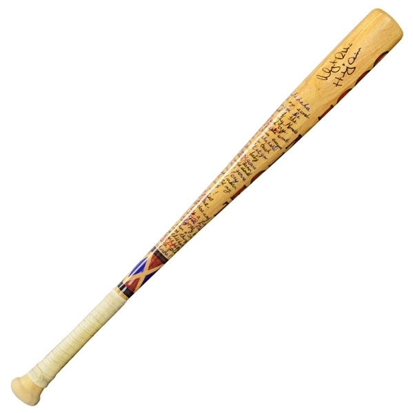 Margot Robbie Autographed Suicide Squad Harley Quinn Good Night Baseball Bat with Harley Quinn Inscription