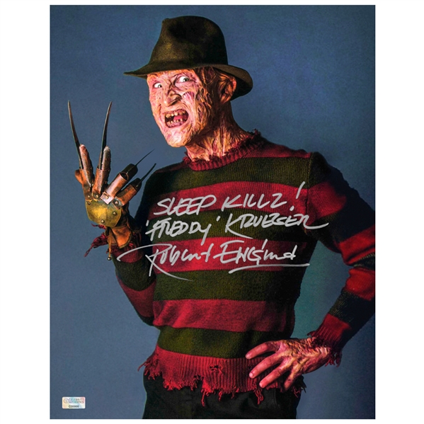 Robert Englund Autographed A Nightmare on Elm Street Freddy Krueger Dream Warriors 11x14 Photo with Sleep Killz! Freddy Krueger’ Inscription