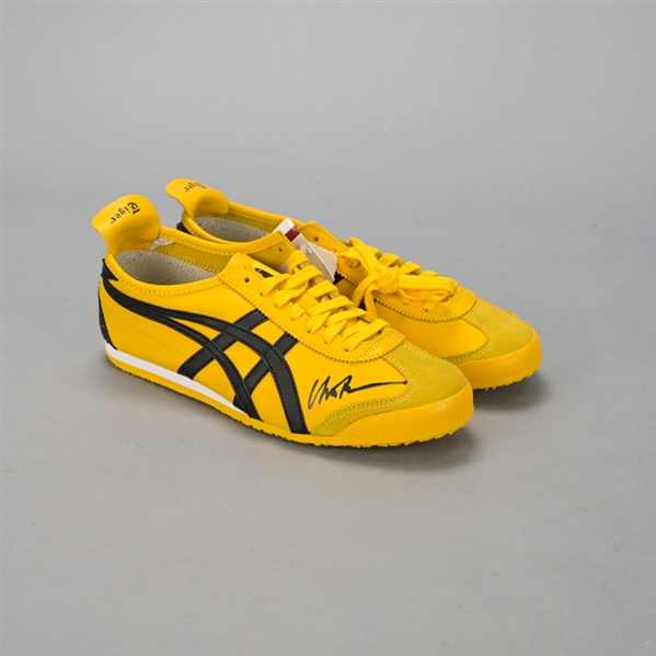 Uma Thurman Autographed Onitsuka Tiger Kill Bill Yellow Leather Shoes