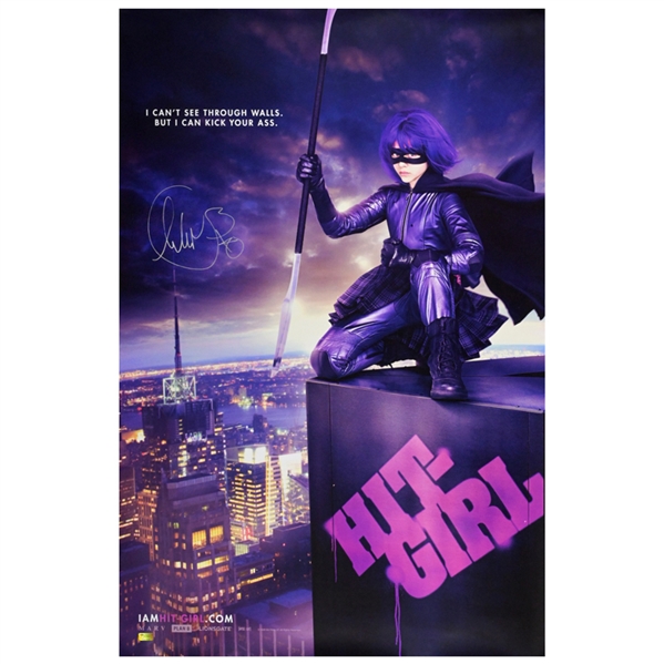 Chloë Grace Moretz Autographed 2010 Kick-Ass Hit-Girl 24x36 Single-Sided Movie Poster * Very Rare!