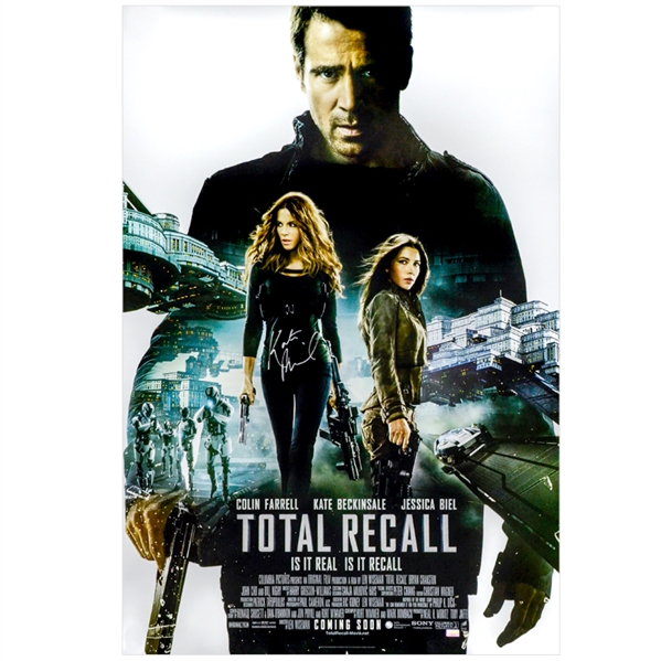 Kate Beckinsale Autographed 2012 Total Recall Original 27x40 Double-Sided Movie Poster