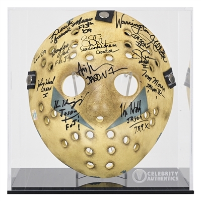 Friday the 13th Jason Voorhees Cast Autographed 1:1 Scale Mask Series 3 with Display Case