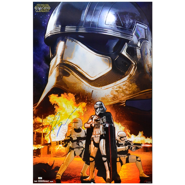  - Gwendoline Christie Autographed Star Wars: The Force Awakens Captain Phasma Assault 22.5×34 Poster Holder - 