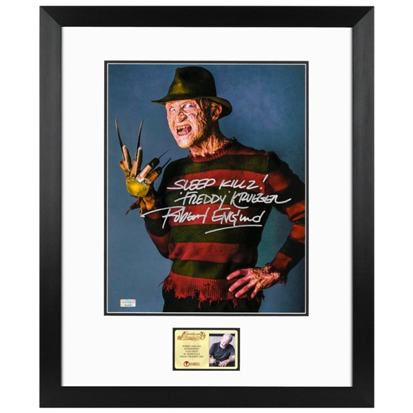 Robert Englund Autographed A Nightmare on Elm Street Freddy Krueger Dream Warriors 11x14 Framed Photo with Sleep Killz! Freddy Krueger Inscription