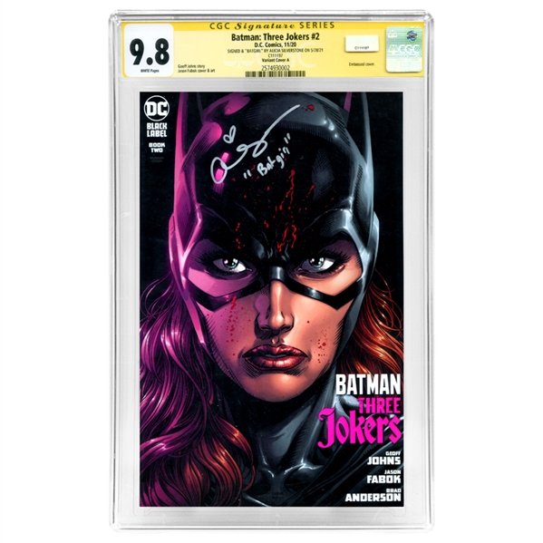 Alicia Silverstone Autographed 2020 Batman: Three Jokers #2 Embossed Variant Batgirl Cover CGC SS 9.8 (mint)