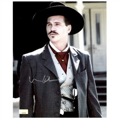 Val Kilmer Autographed Tombstone Doc Holliday Im Your Huckleberry 8×10 Photo