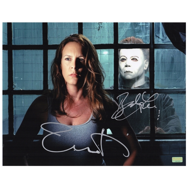 Jamie Lee Curtis and Brad Loree Autographed Halloween Resurrection 11x14 Photo