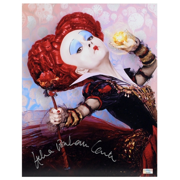   Helena Bonham Carter Autographed Alice in Wonderland Red Queen 11x14 Photo