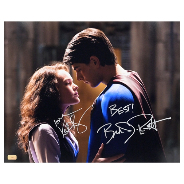 Brandon Routh and Kate Bosworth Autographed Superman Returns Embrace 16x20 Photo