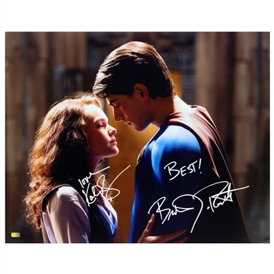   Brandon Routh and Kate Bosworth Autographed Superman Returns Embrace 16x20 Photo