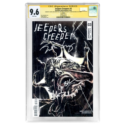  Jonathan Breck, Justin Long, Gina Philips Autographed Jeepers Creepers #3 CGC SS 9.6 * RARE!