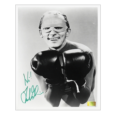 Frank Gorshin Autographed Riddler Boxing 8x10 Photo with Hi!’ Inscription