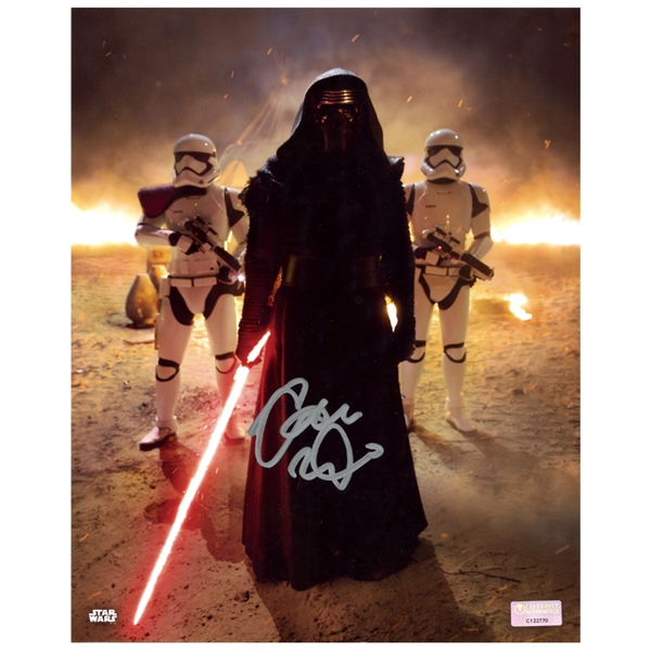 Adam Driver Autographed Star Wars: The Force Awakens Kylo Ren First Order 8x10 Photo