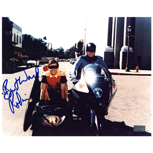  Burt Ward Autographed Batman and Robin 8x10 Photo with Robin Inscription