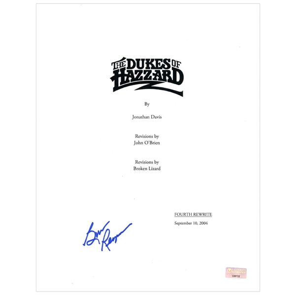 Burt Reynolds Autographed The Dukes of Hazzard Script Cover