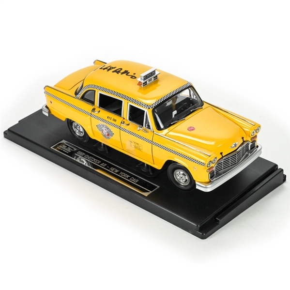 Robert De Niro Autographed 1976 Taxi Driver 1:18 Scale Yellow Die-Cast New York City Checker Taxi Cab