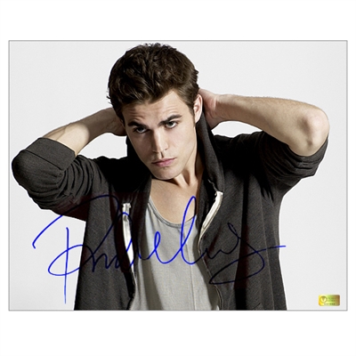  Paul Wesley Autographed The Vampire Diaries 8x10 Casual Photo