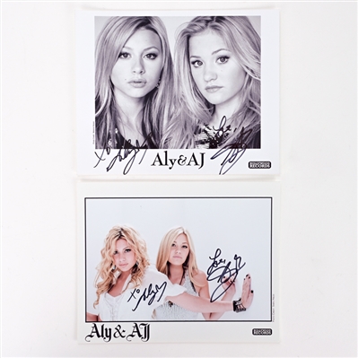 Aly & AJ Michalka Signed Hollywood Records 8x10 Promo Photos
