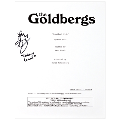 AJ Michalka Autographed The Goldbergs Script Cover 
