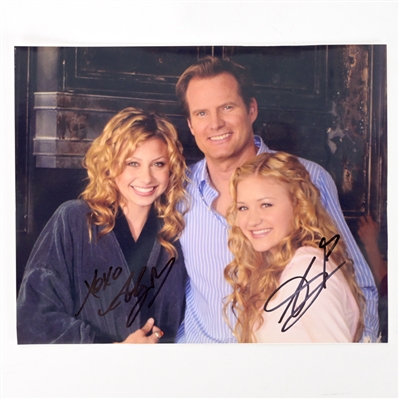 Aly & AJ Michalka Autographed Personal 8x10 Photo On the Set of Cow Belles