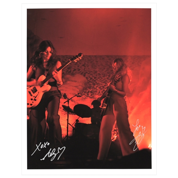  Aly & AJ Michalka Autographed A Touch of the Beat 1 of 1 Tour Print