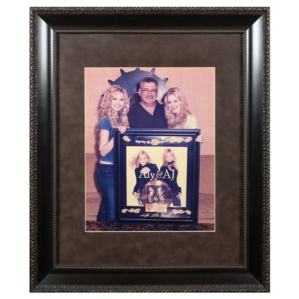 Aly & AJ Michalka Autographed 24x20 Framed Photo With Hollywood Records President Bob Cavallo