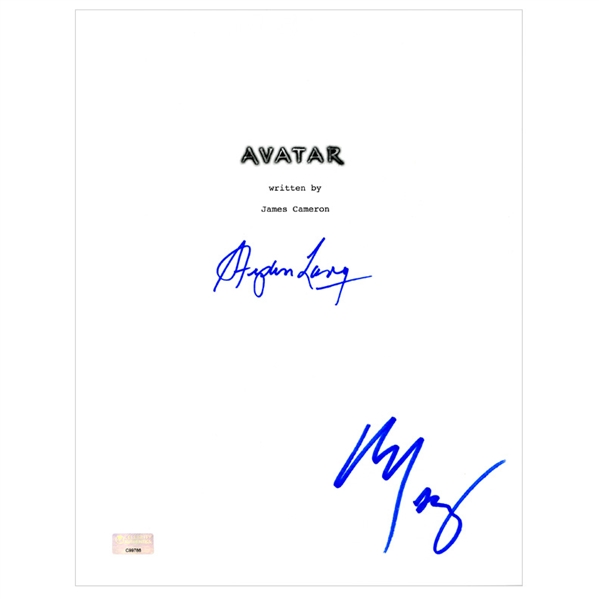   Stephen Lang and Michelle Rodriguez Autographed 2009 Avatar Script Cover