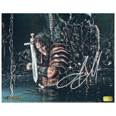  Jason Momoa Autographed Conan the Barbarian Water Battle 8x10 Photo