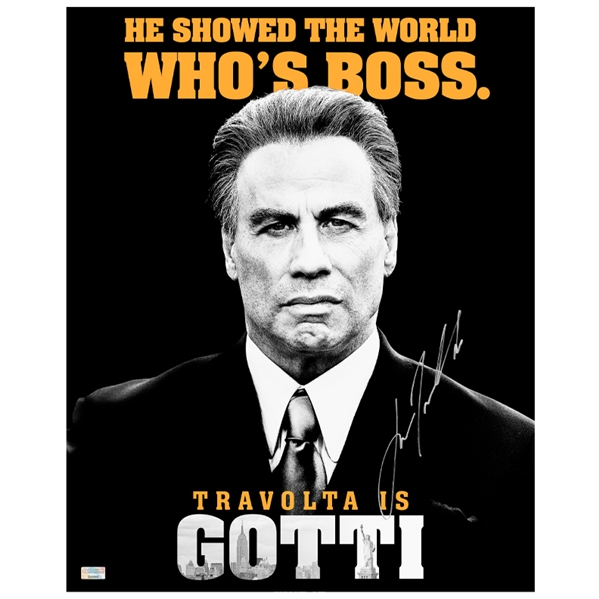  John Travolta Autographed John Gotti Whos Boss 16x20 Poster