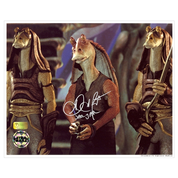 Ahmed Best Autographed Star Wars Jar Jar Binks Prisoner 8x10 Photo