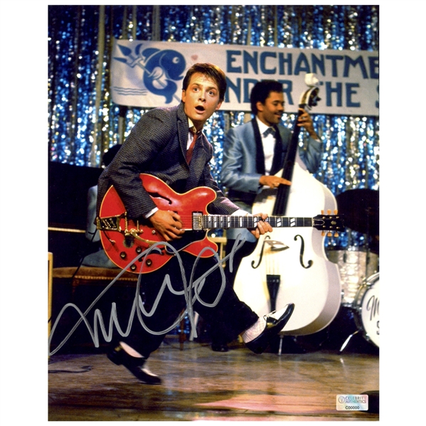 Michael J. Fox Autographed Back to the Future Johnny B Goode 8x10 Photo