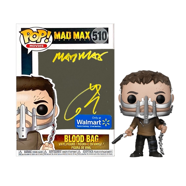 Tom Hardy Autographed Mad Max Fury Road Blood Bag #510 Pop Vinyl Figure *Walmart Exclusive* with MAD MAX Inscription!