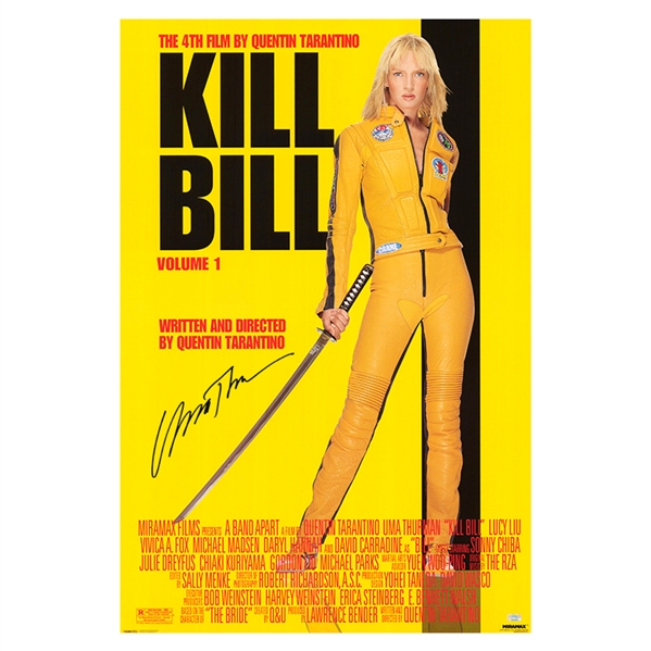  Uma Thurman Autographed Kill Bill 24x36 Single-Sided Movie Poster